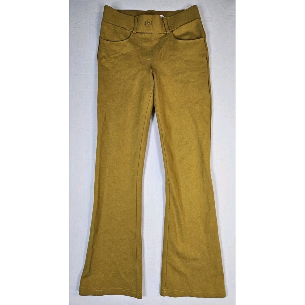 Betabrand Pants Women's XS Mustard Yellow Dress Pant Yoga Bootcut Flare Stretch